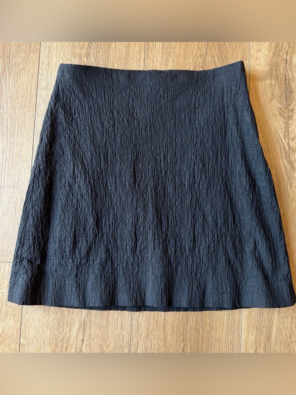 Theory Black Textured A-Line Skirt
